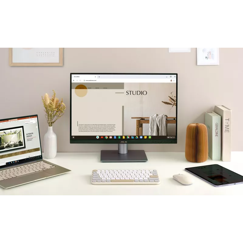 ASUS Marshmallow KW100 klaviatuur juhtmevaba Bluetooth QWERTZ beež hall valge