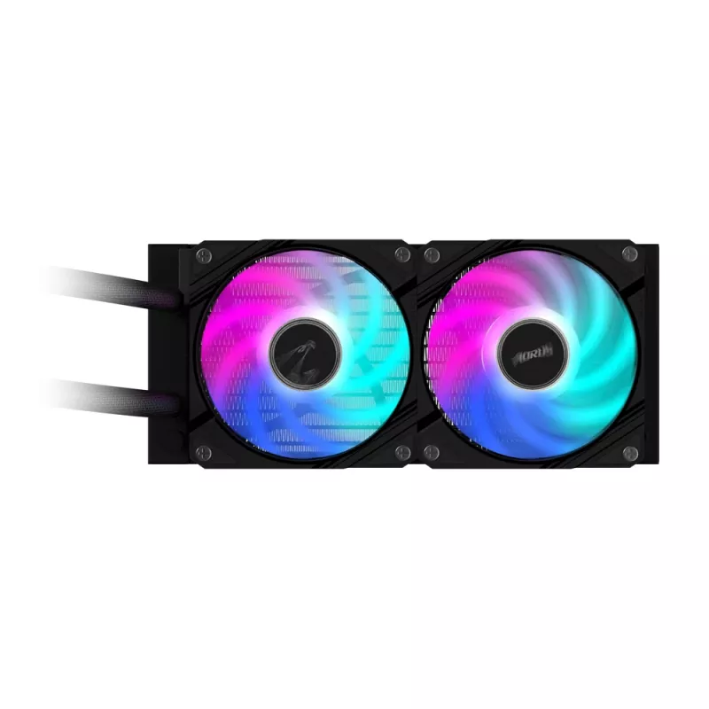 GIGABYTE AORUS WATERFORCE II 240 AIO vedelikprotsessori jahuti - 2x120mm ARGB ventilaatorit, sisselibistatav lukustusmehhanism, DAISY-CHAIN, Intel LGA 1851 ja AMD AM5 ühilduv