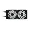 GIGABYTE AORUS WATERFORCE II 240 AIO vedelikprotsessori jahuti - 2x120mm ARGB ventilaatorit, sisselibistatav lukustusmehhanism, DAISY-CHAIN, Intel LGA 1851 ja AMD AM5 ühilduv