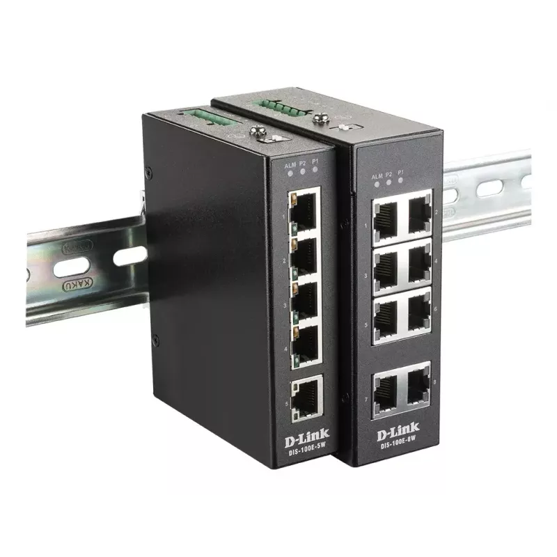 D-Link 5-portiline haldamata tööstuslik lüliti 5 x 10/100 BaseT(X) pordiga