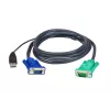 ATEN USB KVM-kaabel 5m, 5 m, VGA, Must, HDB-15 + USB A, SPHD-15, Isane