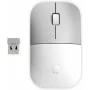 HP Z3700 keraamiline valge juhtmevaba hiir, kahekäeline, optiline, RF-juhtmevaba, 1200 DPI, hõbedane, valge