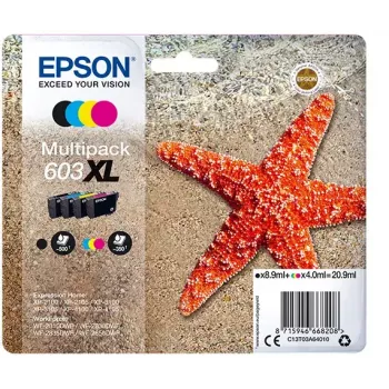 Epson C13T03A64020 tindikassett 1 tk originaal suure (XL) mahutavusega must, tsüaan, magenta, kollane