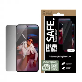 PanzerGlass SAFE. by ® privaatsusekraani kaitse Samsung Galaxy S25+ | S24+ | Ultra-Wide Fit koos EasyAligneriga