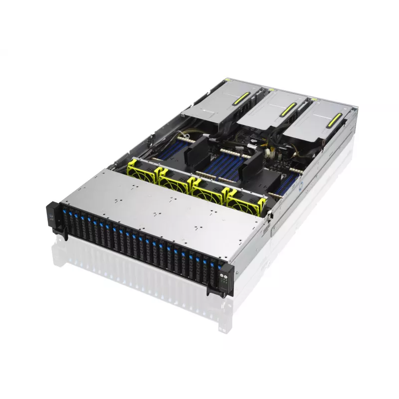 ASUS RS720A-E11-RS24U 2U riiulisse paigaldatav barebone-server, hõbedane