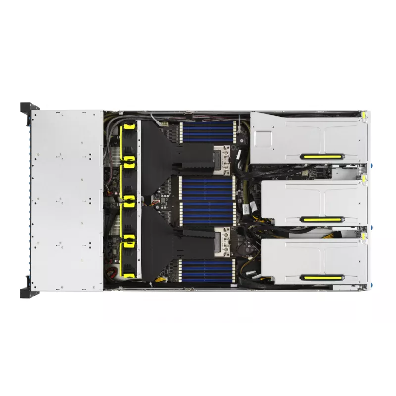 ASUS RS720A-E11-RS24U 2U riiulisse paigaldatav barebone-server, hõbedane