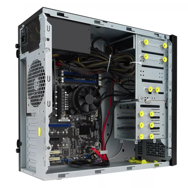 Tornarvuti korpus ASUS TS100-E11-PI4 must, Intel C256 kiibistikuga, LGA1200 tugi, 300 W toiteplokk