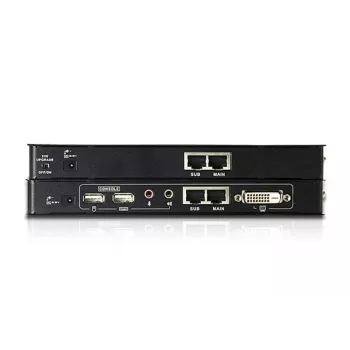 ATEN USB DVI KVM-pikendaja heli ja RS-232-ga (60 m), saatja ja vastuvõtja, juhtmega, 60 m, Cat5, Cat5e, 1920 x 1200 pikslit, 1920 x 1200, 1024 x 768