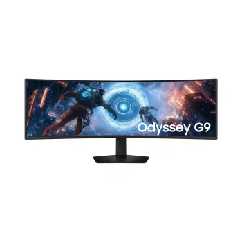 49-tolline Samsung G91F Dual QHD LCD monitor 5120×1440 32:9 VA kumer 1 ms 144 Hz USB 3.2 Gen1 VESA kõrguse reguleerimisega