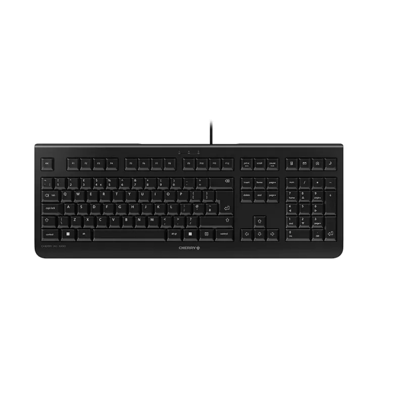 CHERRY KC 1000 juhtmega klaviatuur, must, USB (QWERTY – Ühendkuningriik)