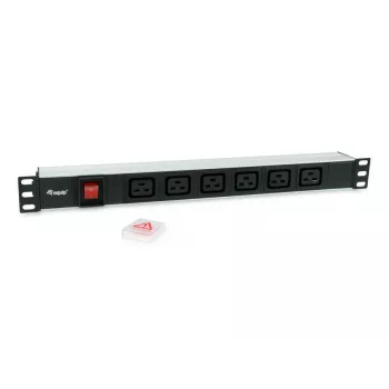 Equip 333319 toitejaotusseade (PDU) 6 vahelduvvoolu pistikupesa 1U must