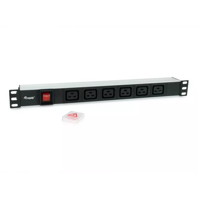 Equip 333319 toitejaotusseade (PDU) 6 vahelduvvoolu pistikupesa 1U must