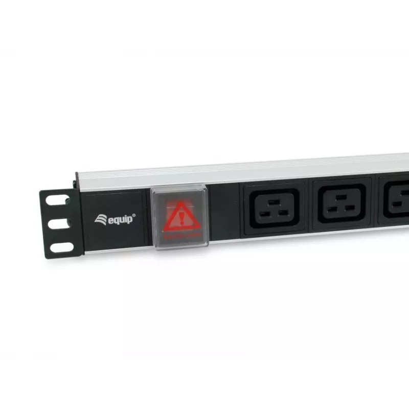 Equip 333319 toitejaotusseade (PDU) 6 vahelduvvoolu pistikupesa 1U must
