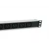 Equip 333319 toitejaotusseade (PDU) 6 vahelduvvoolu pistikupesa 1U must
