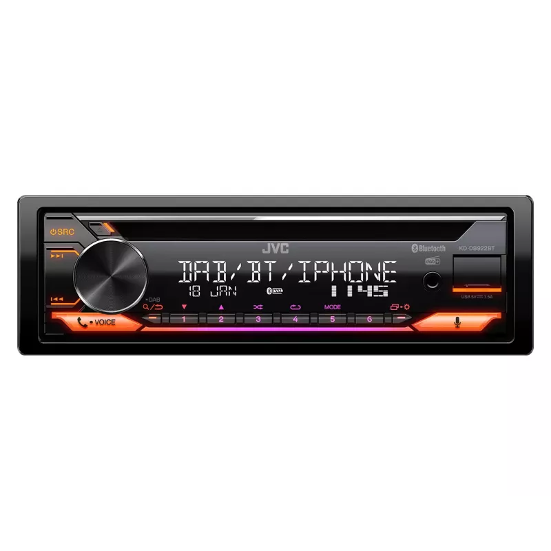 JVC KD-DB922BT Must 200 W Bluetooth
