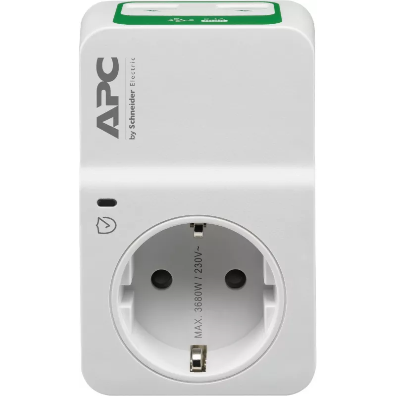 APC PM1WU2-GR liigpingekaitse Valge 1 vahelduvvoolu pistikupesa 230 V