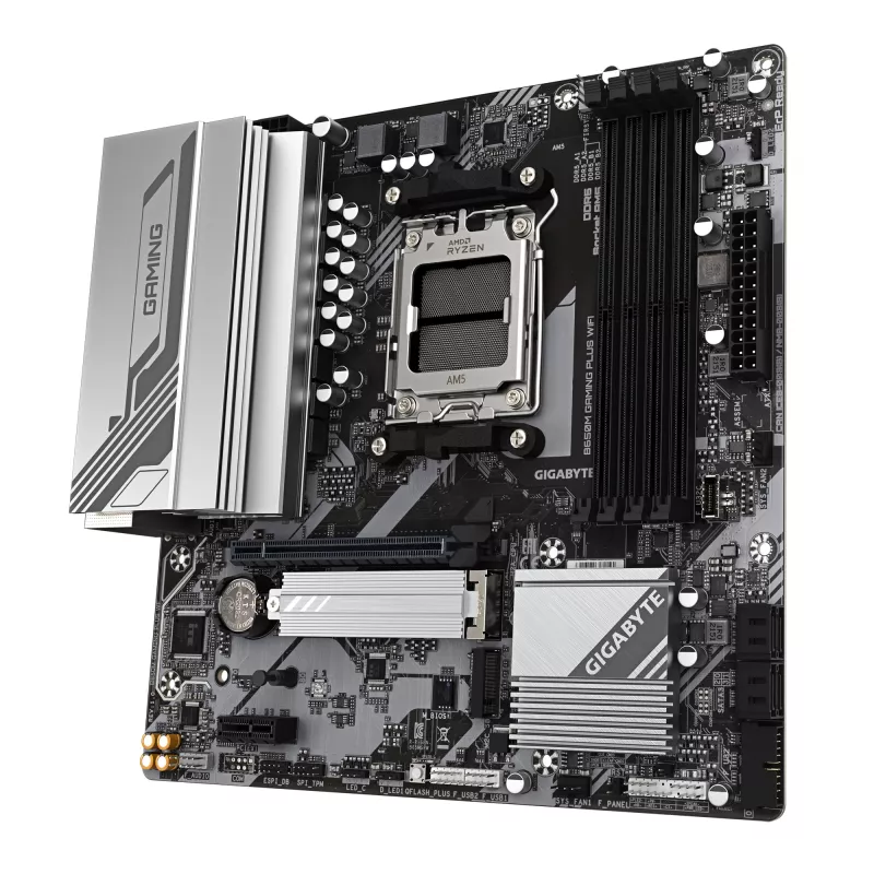 GIGABYTE B650M GAMING PLUS WIFI emaplaat - AMD Ryzen 9000 protsessoritele, 5+2+2 faasi VRM, kuni 8000MHz DDR5, 2xPCIe 4.0 M.2, 2.5GbE LAN, WIFI 6E, USB 3.2 Gen 1