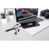 DIGITUS USB laadimiskaabel USB A - Lightning+micro B+USB-C M/M/M/M 15 cm 3-in-1 kaabel, puuvill, CE, must