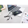DIGITUS USB laadimiskaabel USB A - Lightning+micro B+USB-C M/M/M/M 15 cm 3-in-1 kaabel, puuvill, CE, must