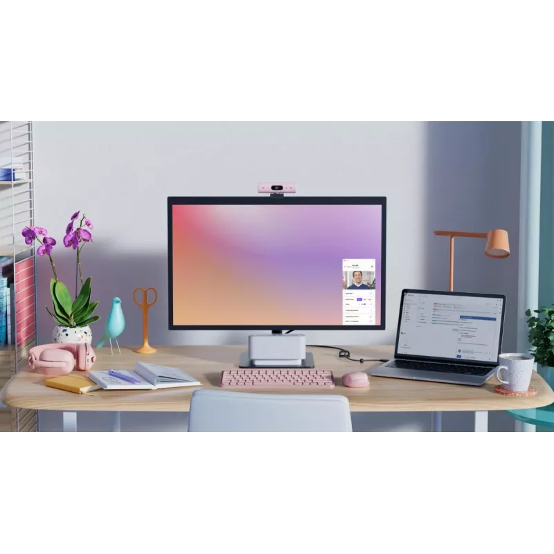 LOGITECH Brio 500 Full HD veebikaamera roosa