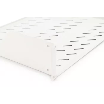 DIGITUS 2U riiulile paigaldatav fikseeritud ventileeritav riiul, värvus hall (RAL 7035), kuni 25 kg, 85x483x350 mm