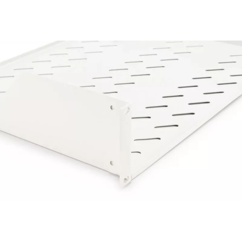 DIGITUS 2U riiulile paigaldatav fikseeritud ventileeritav riiul, värvus hall (RAL 7035), kuni 25 kg, 85x483x350 mm