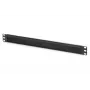 DIGITUS 1U kaabliharjaga halduspaneel 44x483x11 mm, harja suurus 27x423 mm, värv must (RAL 9005)