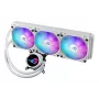Vedelikjahutuskomplekt ASUS ROG Strix LC III 360 ARGB valge väljaanne — 360 mm radiaator, 3x 120 mm ARGB ventilaatorid, LCD-ekraan, vasest alus