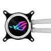 Vedelikjahutuskomplekt ASUS ROG Strix LC III 360 ARGB valge väljaanne — 360 mm radiaator, 3x 120 mm ARGB ventilaatorid, LCD-ekraan, vasest alus