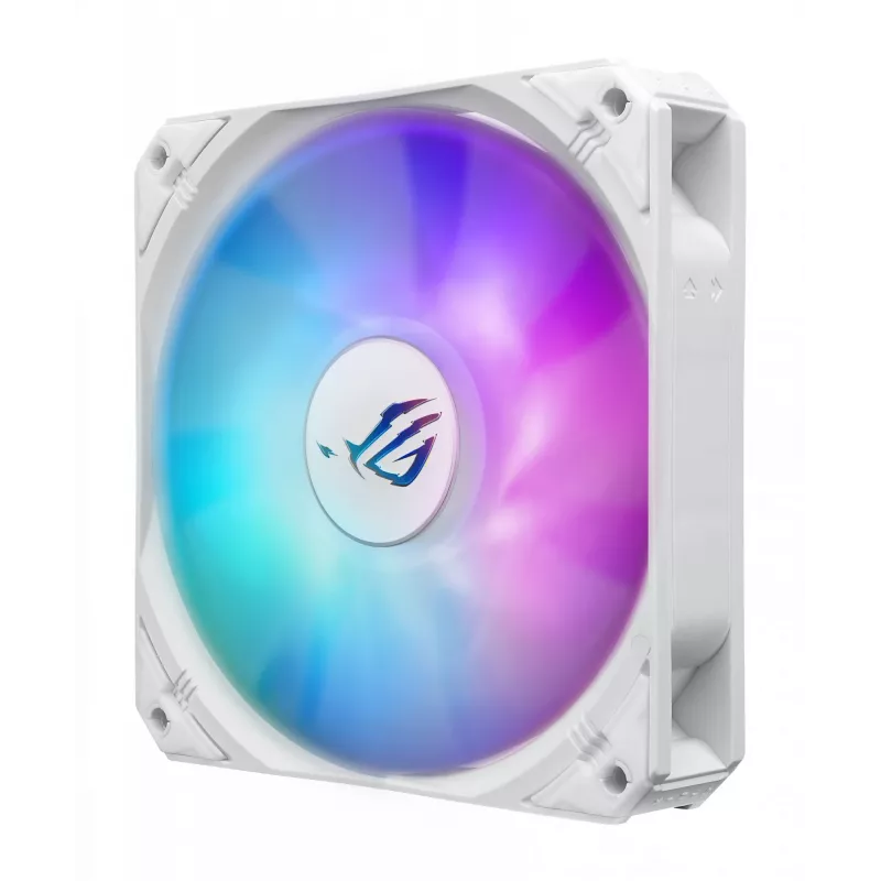 Vedelikjahutuskomplekt ASUS ROG Strix LC III 360 ARGB valge väljaanne — 360 mm radiaator, 3x 120 mm ARGB ventilaatorid, LCD-ekraan, vasest alus