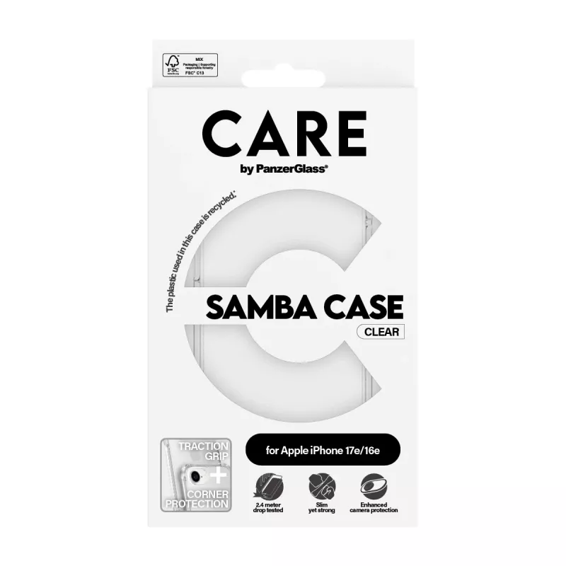 Cover PanzerGlass CARE by moodne ümbris Samba Transparent iPhone 16e