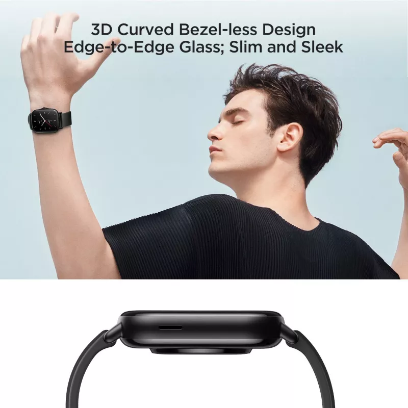 Amazfit GTS 2 4,19 cm (1,65 tolli) AMOLED 43 mm Digitaalne 348 x 442 pikslit Puuteekraan Must Wi-Fi GPS (satelliit)