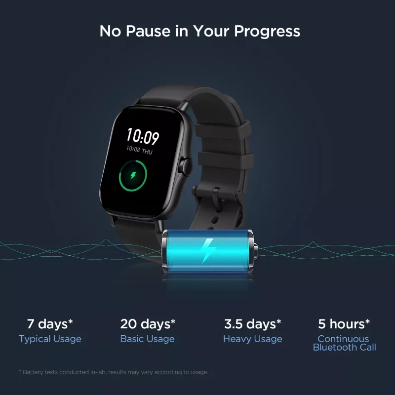 Amazfit GTS 2 4,19 cm (1,65 tolli) AMOLED 43 mm Digitaalne 348 x 442 pikslit Puuteekraan Must Wi-Fi GPS (satelliit)