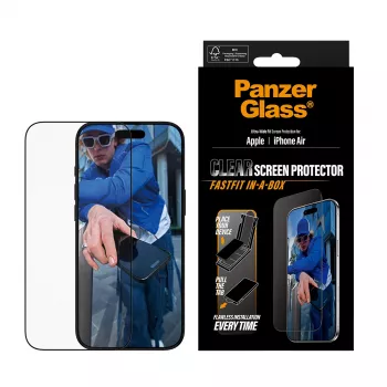 PanzerGlass ® Ekraanikaitse iPhone Air | Ultra-Wide Fit koos FASTFIT IN-A-BOX