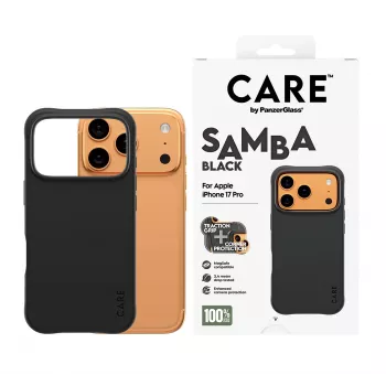 Korpus PanzerGlass CARE by Fashionable Case Samba Black koos MagSafe'iga iPhone 17 Pro