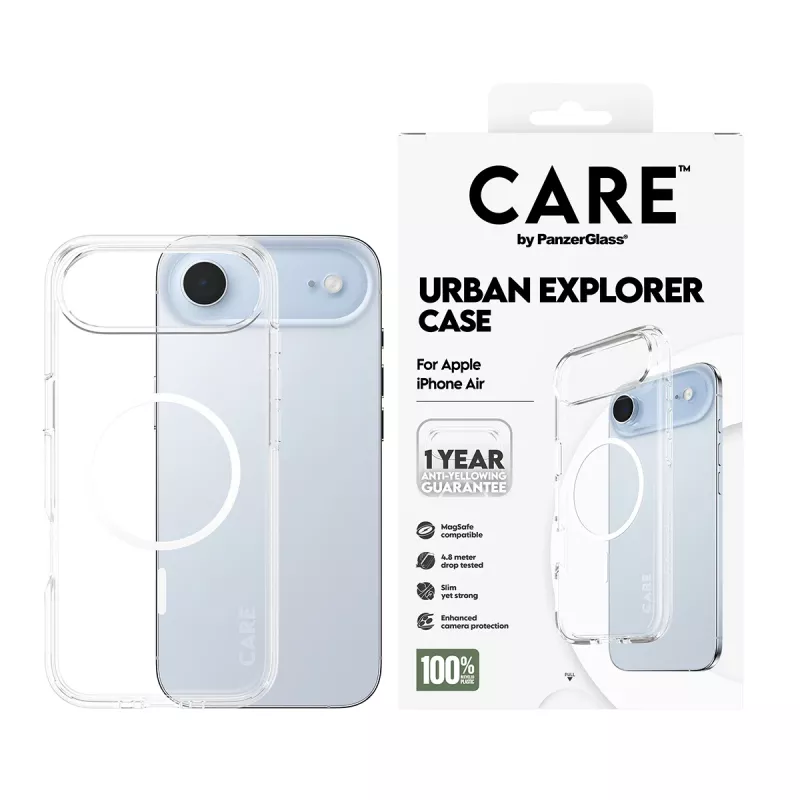 Kaitseümbris PanzerGlass CARE by Flagship Case Transparent Urban Explorer White MagSafe iPhone 17 Air