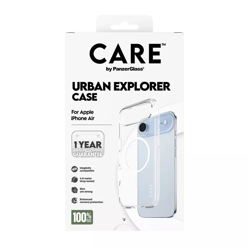 Kaitseümbris PanzerGlass CARE by Flagship Case Transparent Urban Explorer White MagSafe iPhone 17 Air