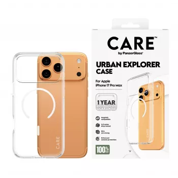 Kaitseümbris PanzerGlass CARE by Flagship Case Transparent Urban Explorer White MagSafe iPhone 17 Pro Max