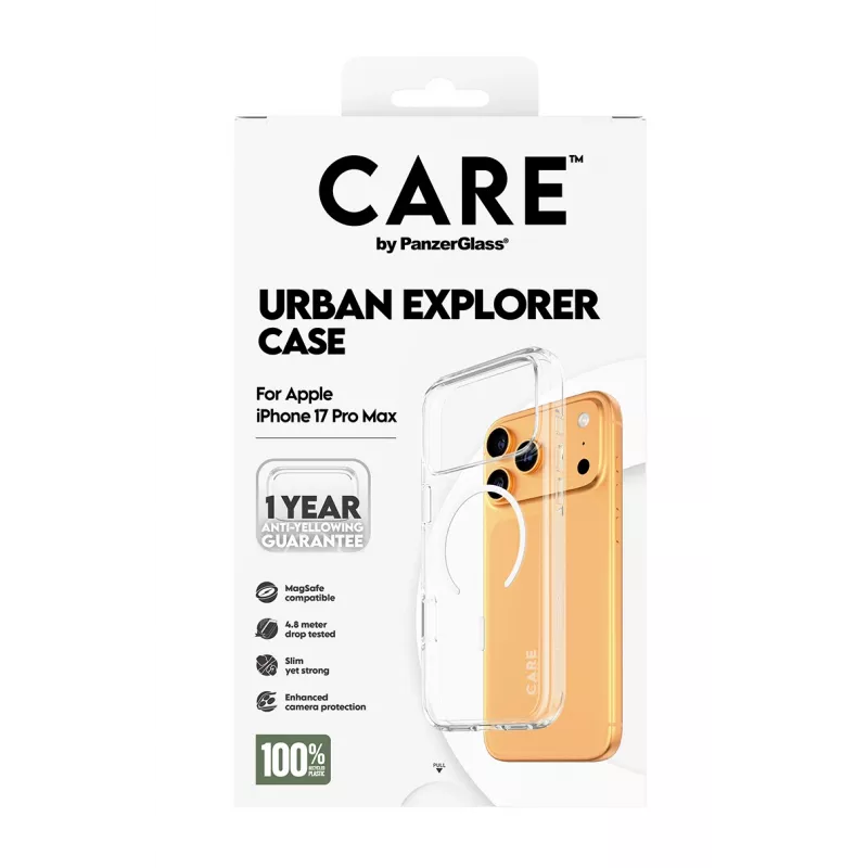 Kaitseümbris PanzerGlass CARE by Flagship Case Transparent Urban Explorer White MagSafe iPhone 17 Pro Max