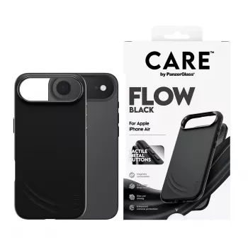 Kaitseümbris PanzerGlass CARE™ Flow ümbris Must MagSafe'iga iPhone Airile