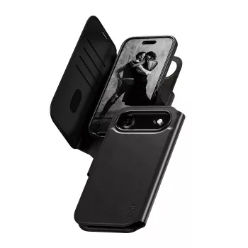 Rahakotiga ümbris PanzerGlass CARE Tango 2-in-1 koos MagSafe'iga iPhone Airile — Must