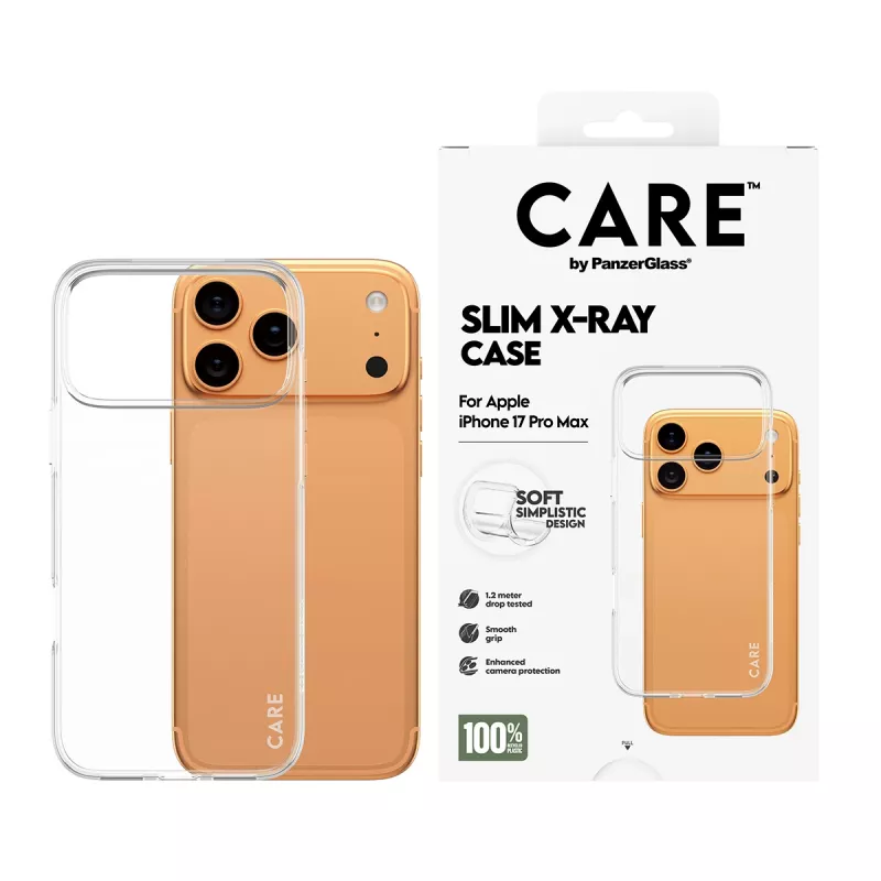 Kaitsev pehme ümbris PanzerGlass CARE moodne ümbris läbipaistev X-Ray iPhone 17 Pro Max jaoks