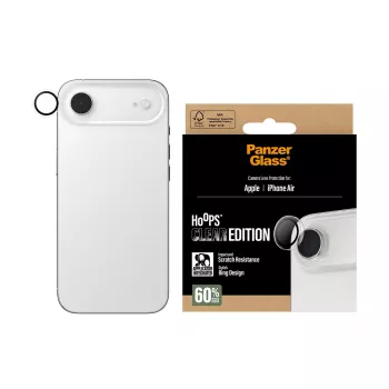 Kaamera objektiivi kaitse PanzerGlass Hoops iPhone Air jaoks — karastatud klaas ja silikoon, läbipaistev, 1 tk