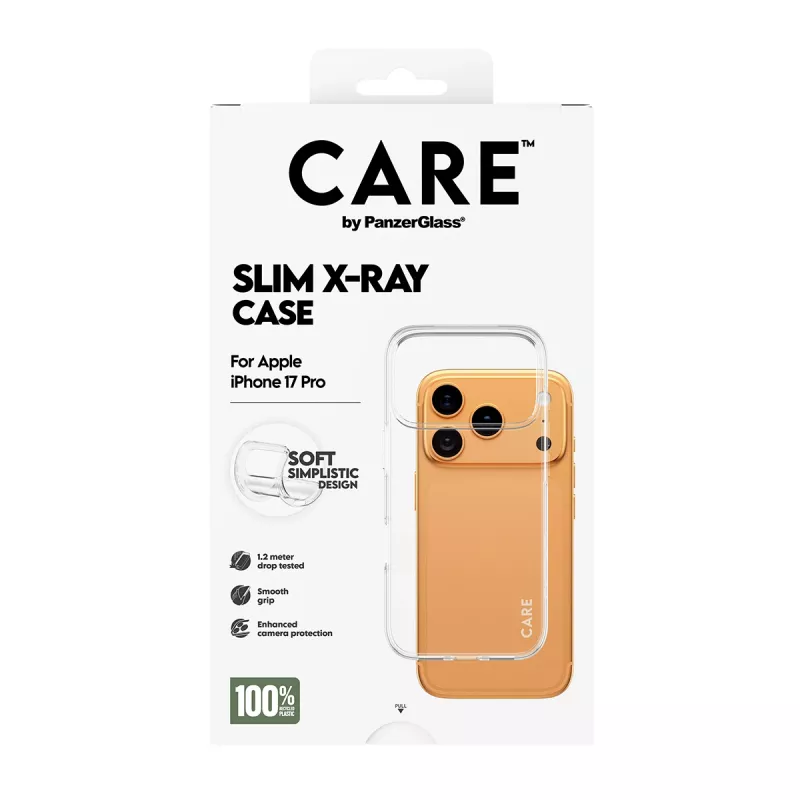 Kaitsev telefonikate PanzerGlass CARE moodne ümbris Transparent X‑Ray Soft Basic iPhone 17 Pro jaoks