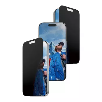 Privaatsusekraani kaitse PanzerGlass iPhone 17 / iPhone 16 Pro jaoks — ülilai sobivus, karastatud klaas + PET, FASTFIT