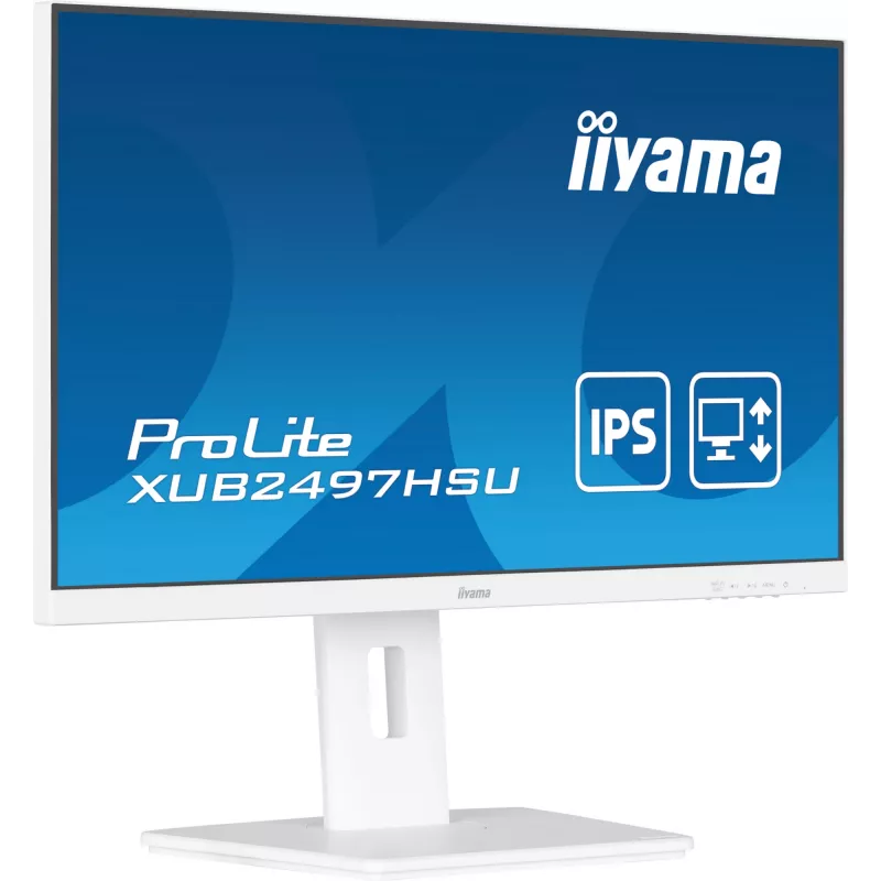 iiyama ProLite XUB2497HSU-W2 arvutimonitor 60,5 cm (23,8 tolli) 1920 x 1080 pikslit Full HD LED Valge