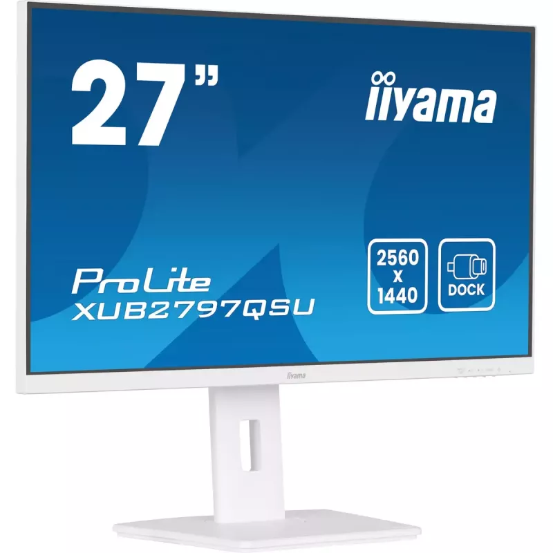 iiyama ProLite XUB2797QSU-W2 arvutimonitor 68,6 cm (27 tolli) 2560 x 1440 pikslit Quad HD LED Valge