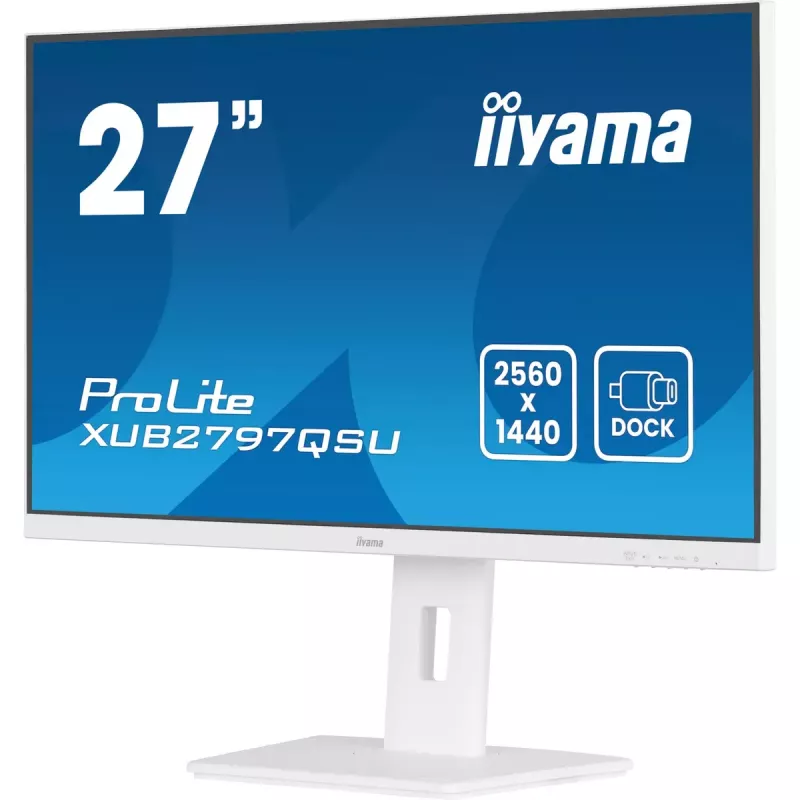 iiyama ProLite XUB2797QSU-W2 arvutimonitor 68,6 cm (27 tolli) 2560 x 1440 pikslit Quad HD LED Valge