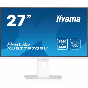 iiyama ProLite XUB2797QSU-W2 arvutimonitor 68,6 cm (27 tolli) 2560 x 1440 pikslit Quad HD LED Valge
