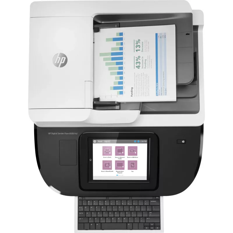 HP Flow 8500 fn2 lame- ja ADF-skanner, 600 x 600 DPI